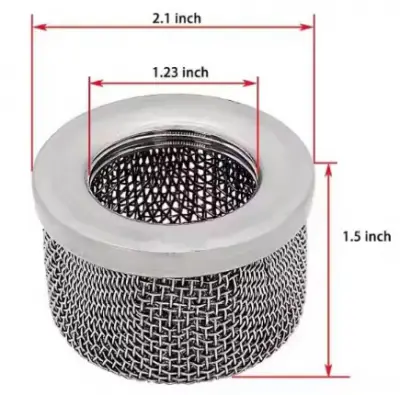 1'' Metal Emiş Filtresi